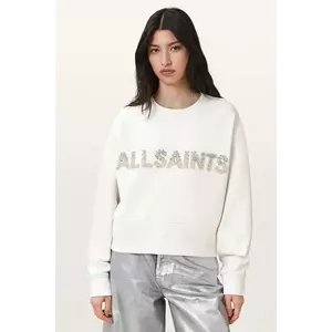 AllSaints hanorac din bumbac SEPARO culoarea alb, cu imprimeu, W215JC imagine