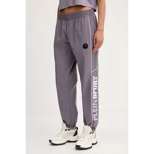 PLEIN SPORT pantaloni de trening culoarea violet, cu imprimeu, SAEC WJT2046 STE003N imagine