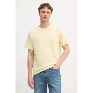 Pepe Jeans tricou din bumbac culoarea galben, uni, PM509741 imagine