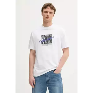 Karl Lagerfeld tricou din bumbac culoarea alb, cu imprimeu, 553225.755143 imagine