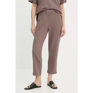 Answear Lab pantaloni culoarea maro, drept, high waist imagine