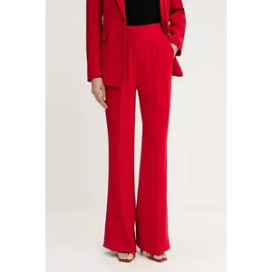 Morgan pantaloni culoarea roșu, drept, high waist, PVESY.F imagine