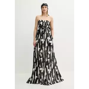 MMC STUDIO rochie din bumbac culoarea negru, maxi, evazați, EXOTIC imagine