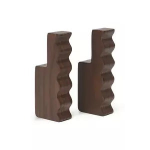 ferm LIVING umeraș de perete Unda 2-pack culoarea maro imagine