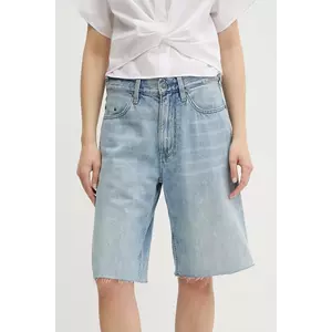 G-Star pantaloni scurți jeans uni, high waist, D27484-D536 imagine