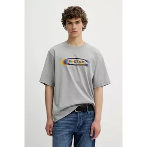 G-Star tricou din bumbac culoarea gri, cu imprimeu, D26039-C784 imagine
