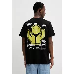 G-Star tricou din bumbac culoarea negru, cu imprimeu, D26046-C336 imagine