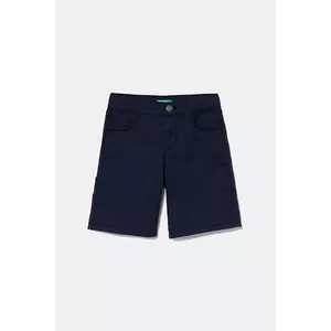 United Colors of Benetton pantaloni scurți din bumbac pentru copii culoarea bleumarin, talie reglabila, 47RGG901Y imagine
