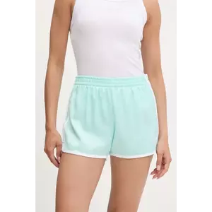 adidas Originals pantaloni scurți 3-Stripes culoarea turcoaz, cu imprimeu, medium waist, JD3123 imagine