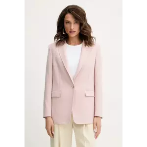 BOSS Orange sacou culoarea roz, un singur rand de nasturi, uni, 50545586 imagine