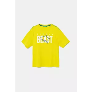 United Colors of Benetton tricou de bumbac pentru copii culoarea verde, cu imprimeu, 3I1XC10P4 imagine