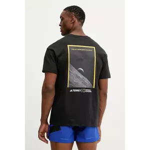 adidas TERREX tricou sport x National Geographic culoarea negru, cu imprimeu, JD5957 imagine