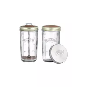 Kilner set pentru milkshake 500 ml transparent imagine