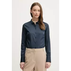 Mos Mosh camasa femei, culoarea negru, cu guler clasic, slim imagine