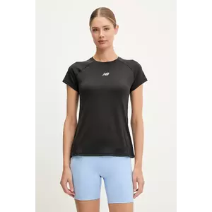 New Balance tricou de antrenament culoarea negru, WT51223BK imagine