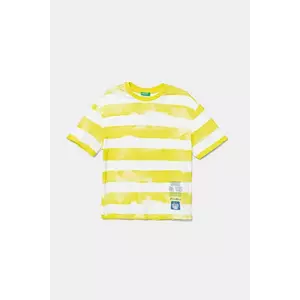 United Colors of Benetton tricou de bumbac pentru copii culoarea verde, cu imprimeu, 3SL3C10P5 imagine