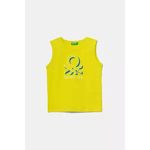 United Colors of Benetton tricou de bumbac pentru copii culoarea verde, cu imprimeu, 3I1XGH013 imagine