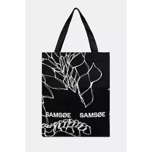 Samsoe Samsoe geantă din bumbac SAPRINT culoarea negru, U25200001 imagine
