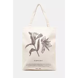 Samsoe Samsoe geantă din bumbac SAPRINT culoarea bej, U25200001 imagine