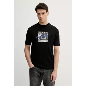 Karl Lagerfeld tricou din bumbac culoarea negru, cu imprimeu, 553225.755143 imagine