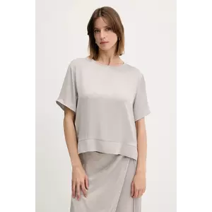 Sisley bluză culoarea gri, uni, 52BZLQ093 imagine