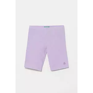 United Colors of Benetton pantaloni scurți copii culoarea violet, uni, 3MT1C901D imagine