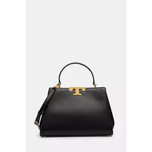 Tory Burch poseta de piele Eleanor culoarea negru, 137312 imagine