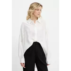 Answear Lab cămașă culoarea alb, cu guler clasic, relaxed imagine