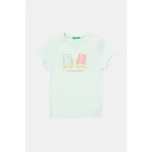 United Colors of Benetton tricou de bumbac pentru copii culoarea verde, 3I1XG10JJ imagine