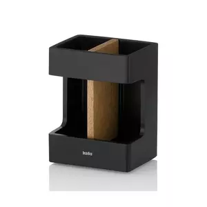 Kela recipient pentru periuta de dinti si pasta de dinti culoarea negru imagine