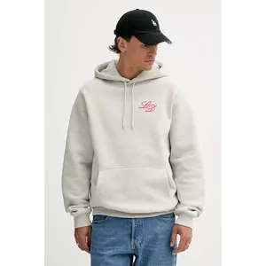 Les Deux hanorac de bumbac culoarea gri, cu glugă, cu imprimeu, 1000199 imagine