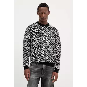 Karl Lagerfeld Jeans bluză culoarea negru, cu imprimeu, A3M20068 imagine