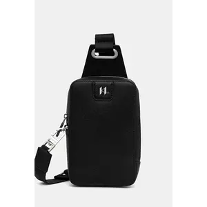 Karl Lagerfeld borsetă de piele K/MONOGRAM culoarea negru, A3M30158 imagine