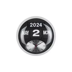 Karlsson ceas de perete Round Flip culoarea alb imagine