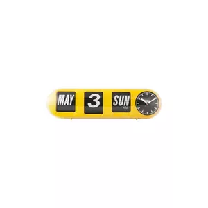 Karlsson ceas de perete Tube Flip culoarea galben imagine