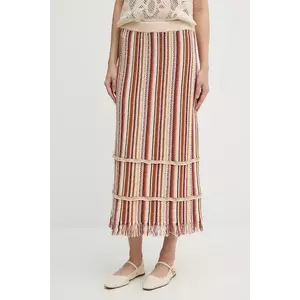 Hoss Intropia fustă culoarea bej, maxi, evazati, 8429026 imagine