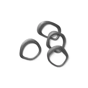 ferm LIVING inel pentru șervețele Flow 4-pack culoarea negru imagine