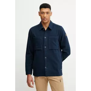 Fjallraven geacă cu aspect de cămașă Singi Flannel Overshirt M culoarea bleumarin, de tranzitie, F12600226.555 imagine
