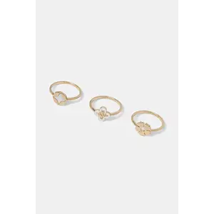 Tory Burch inele Clover 3-pack 168080-700 imagine
