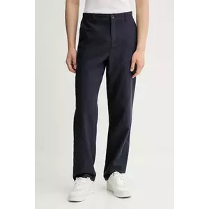 Les Deux pantaloni din in Pino culoarea bleumarin, drept, 1000060 imagine