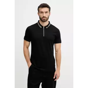 Karl Lagerfeld polo de bumbac culoarea negru, uni, 553201.745004 imagine