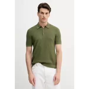 United Colors of Benetton polo de bumbac culoarea verde, uni, 1198U301H imagine