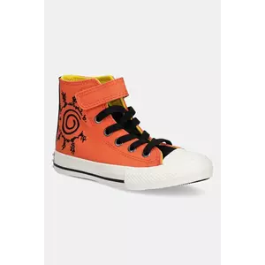 Converse teniși copii CTAS 1V HI X NARUTO culoarea portocaliu, A14840C imagine