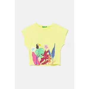 United Colors of Benetton tricou de bumbac pentru copii culoarea verde, 3I1XG10JH imagine