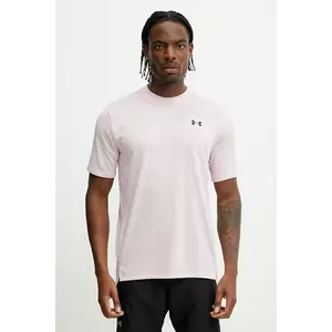 Under Armour tricou de antrenament UA Tech Geotessa culoarea roz, cu imprimeu, 1382182 imagine