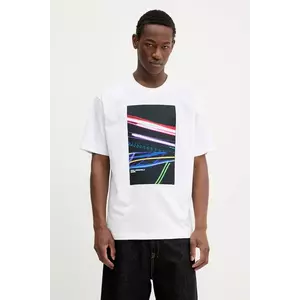 Karl Lagerfeld Jeans tricou din bumbac culoarea alb, cu imprimeu, A3M17038 imagine