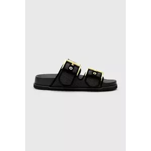 AllSaints papuci Sian Raffia Sandal negru, pentru femei W090FC imagine