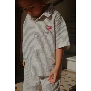 Konges Sløjd cămașă de bumbac pentru copii RHW X KS DUO SHIRT GOTS Rosie Huntington Whiteley KS103596 imagine