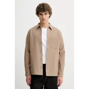 Samsoe Samsoe cămașă din bumbac SADAMON culoarea maro, cu guler clasic, regular, M25200057 imagine