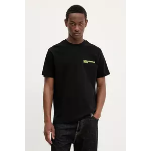 Karl Lagerfeld Jeans tricou din bumbac culoarea negru, cu imprimeu, A3M17027 imagine